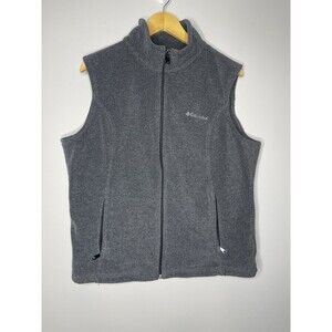 COLUMBIA Men's Steens Mountain Fleece Vest Charcoal Gray Size XL